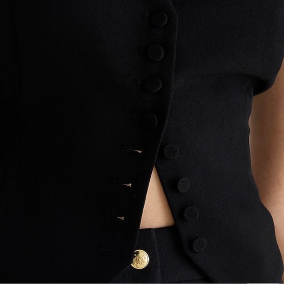 COPY - J.CREW Slim-fit Tuxedo Vest in City Crepe - Black. Worn once. - Picture 4 of 8